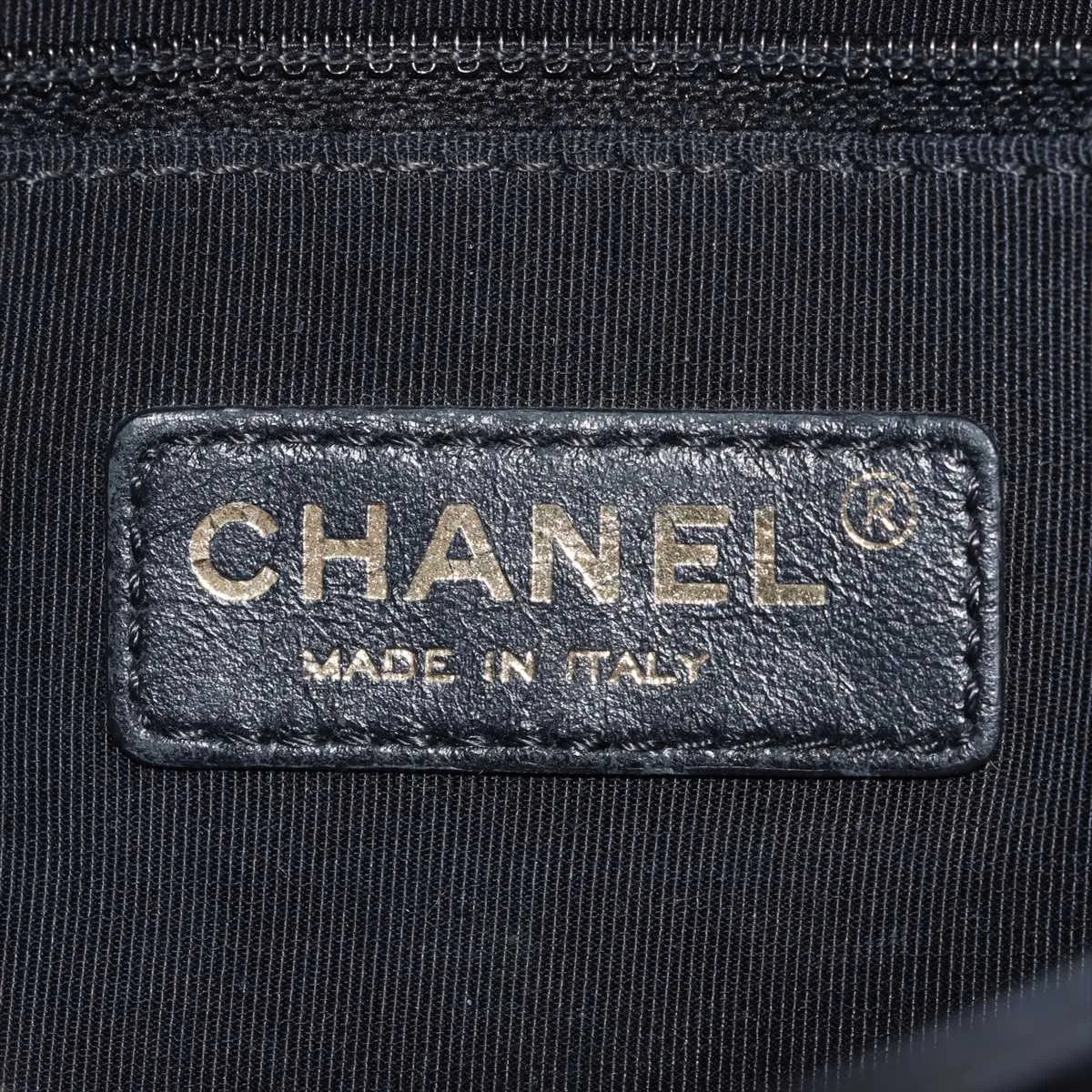 Chanel CC Logo Matelasse Leather Single Flap Double Chain Bag Beige x Black