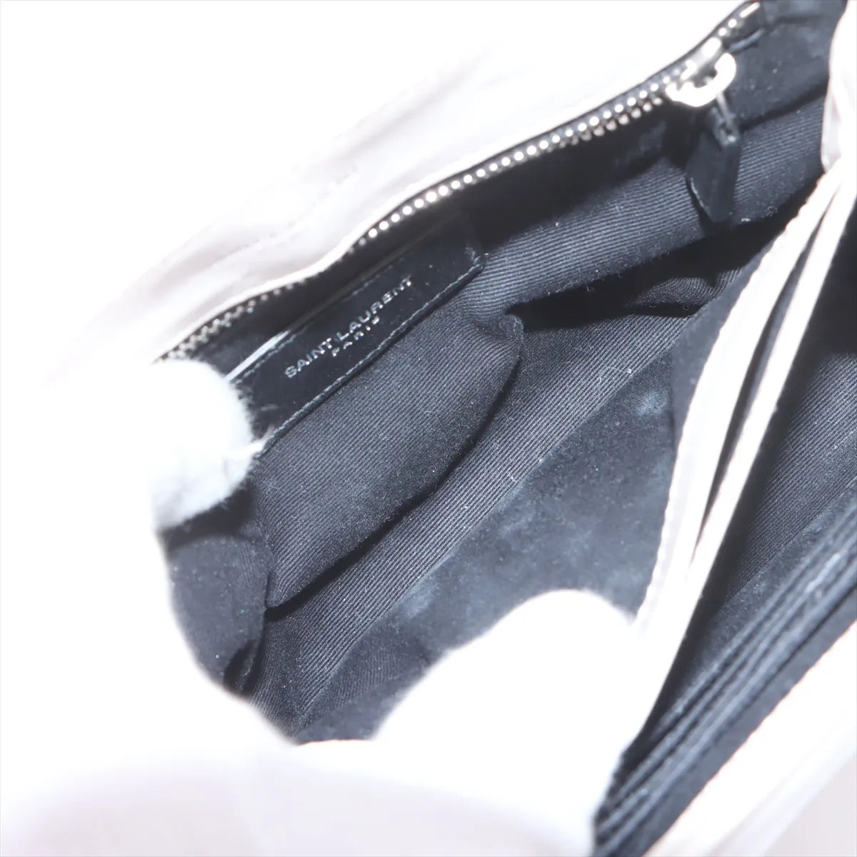 Saint Laurent Paris Loulou Leather Shoulder Bag White