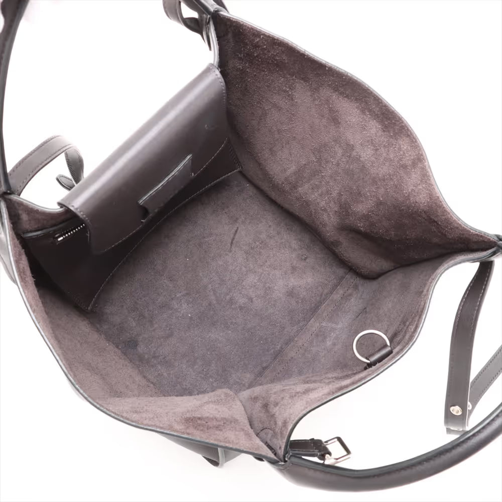 Celine Big Bag Small Leather Two-Way Handbag Dark Brown