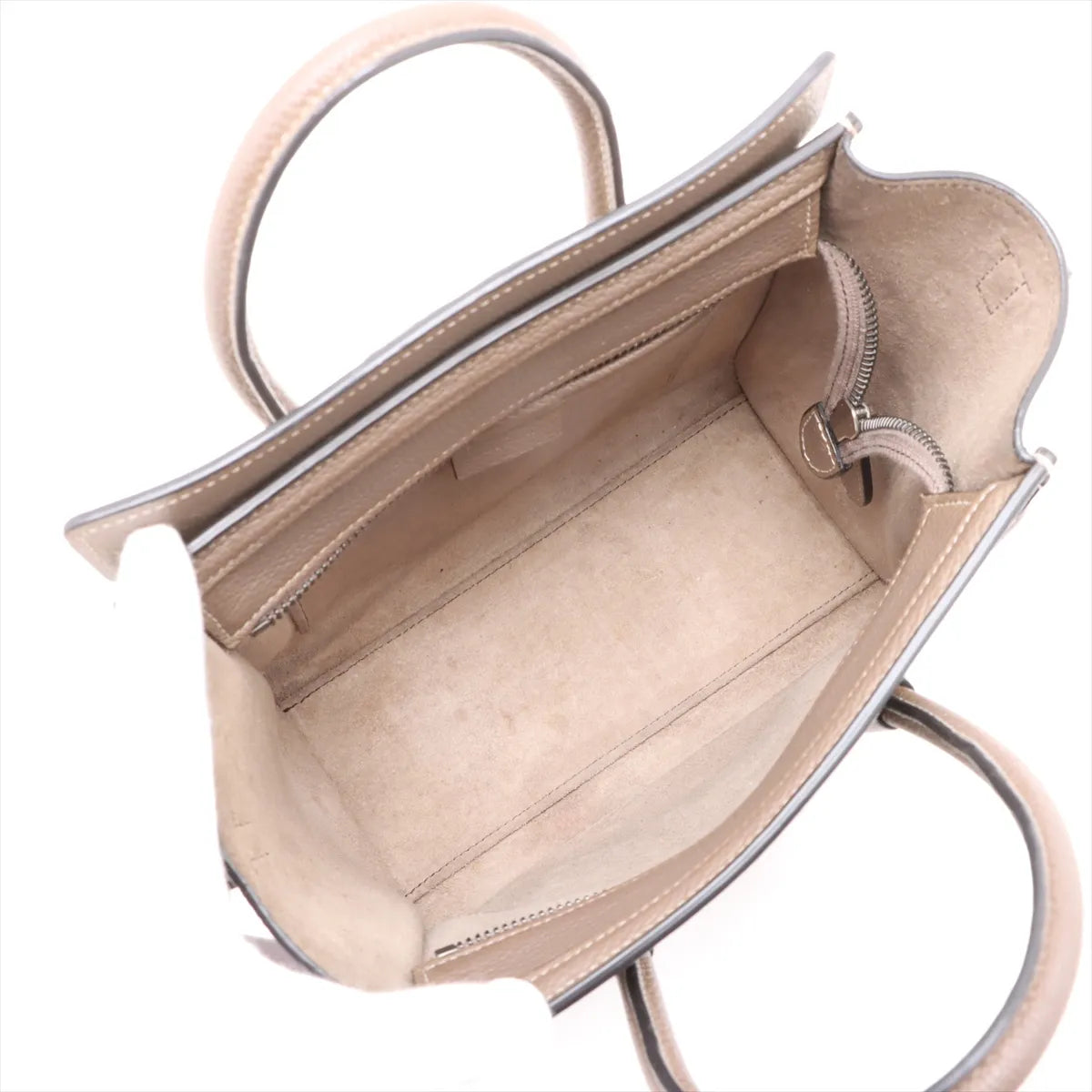 Celine Luggage Nano Shopper Leather Two-Way Shoulder Bag Dark Brown