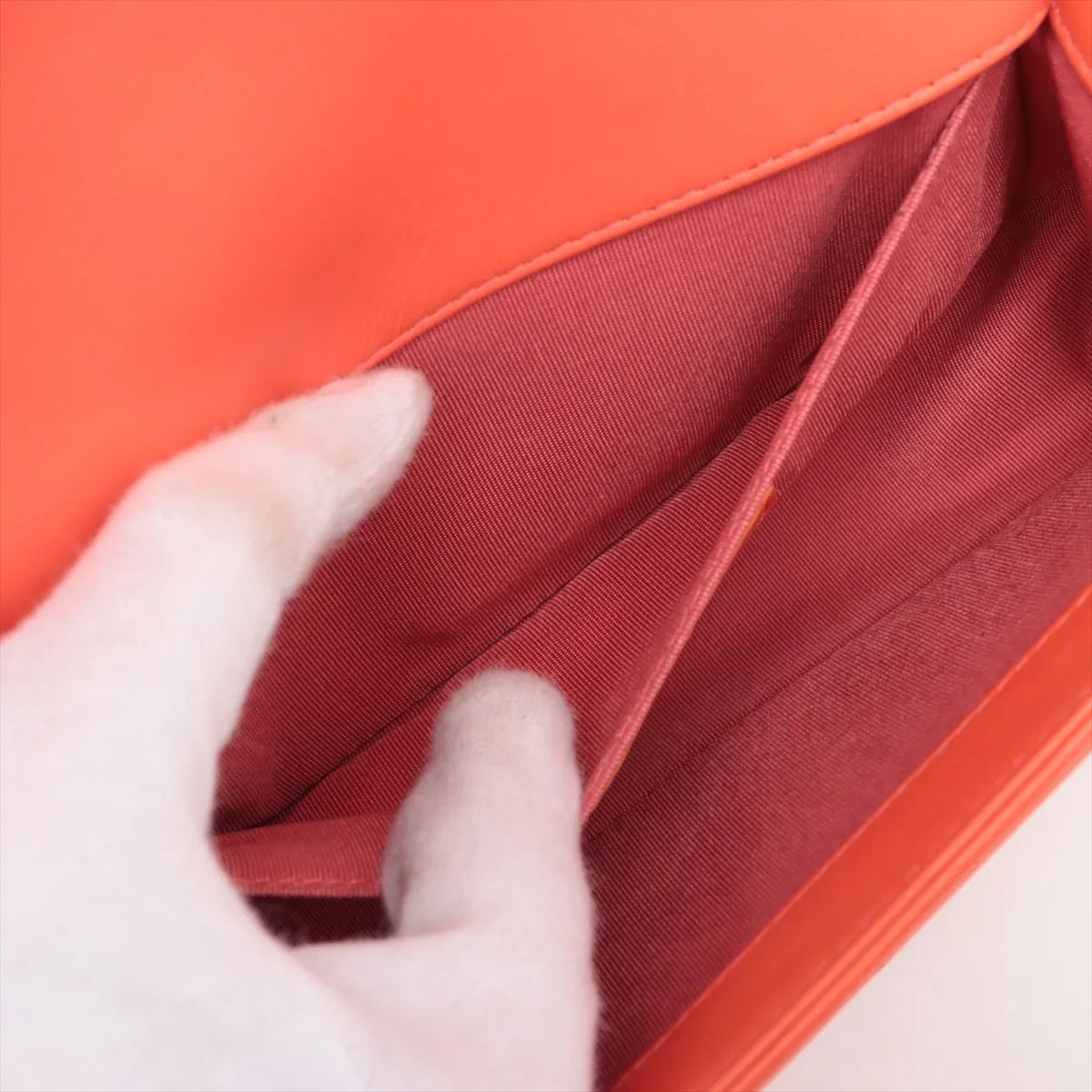 Chanel Boy Chanel 20 Chevron Small Lambskin Chain Shoulder Bag Red