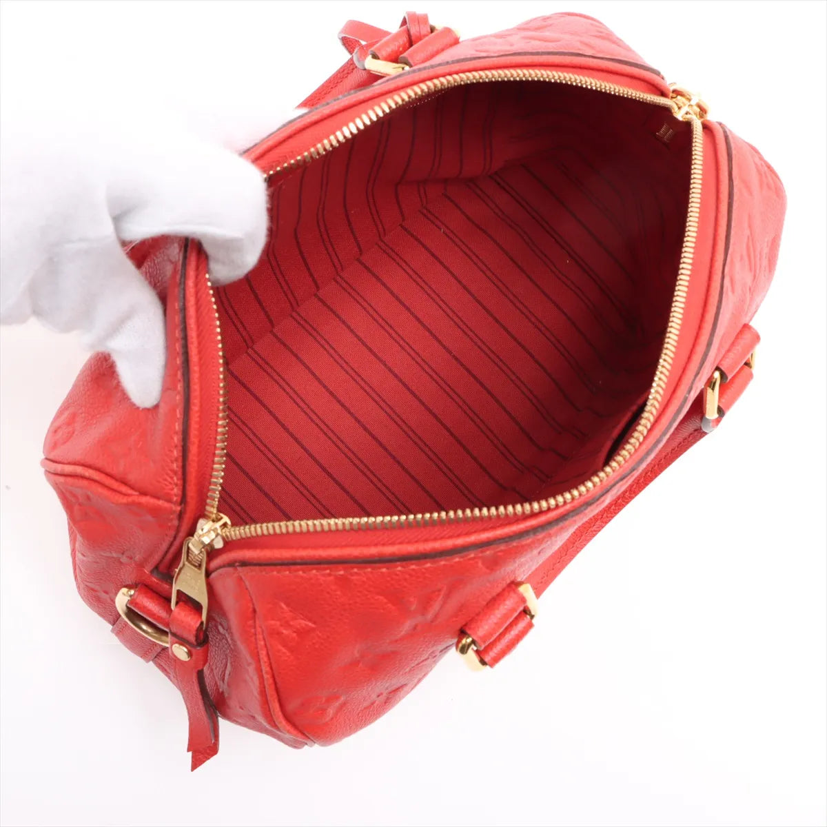 Louis Vuitton Monogram Empreinte Speedy Bandoulière 25 Red