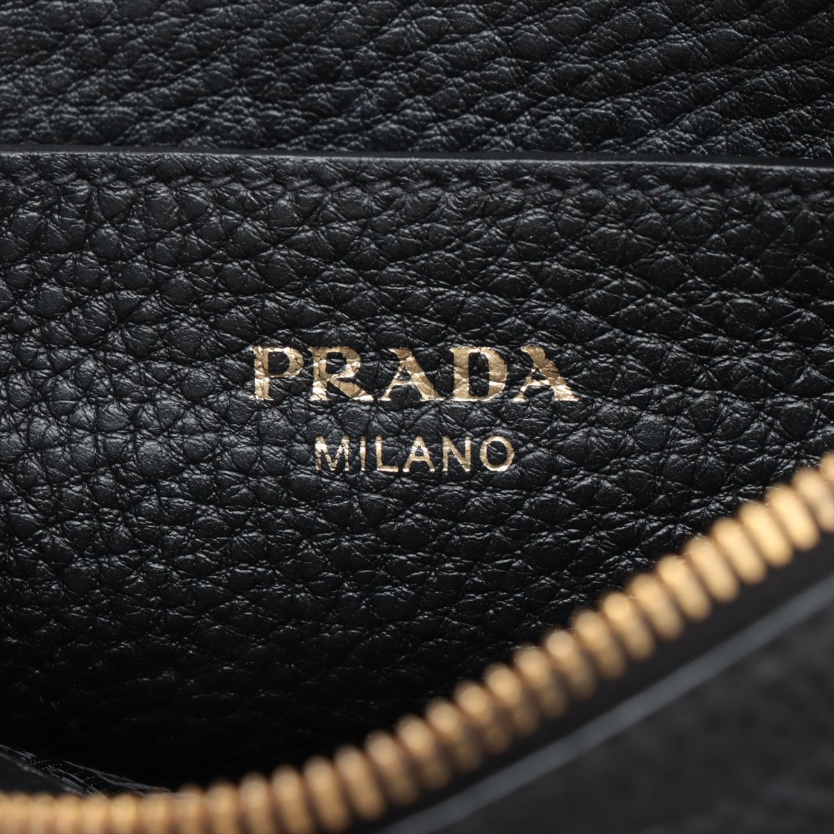 Prada Vitello Leather Crossbody Bag Black