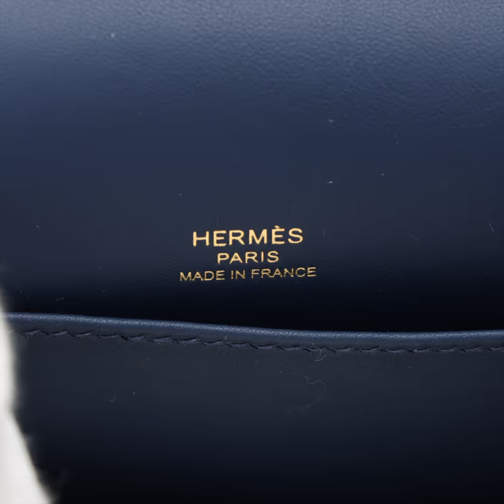 Hermès Geta Chevre Blue Navy