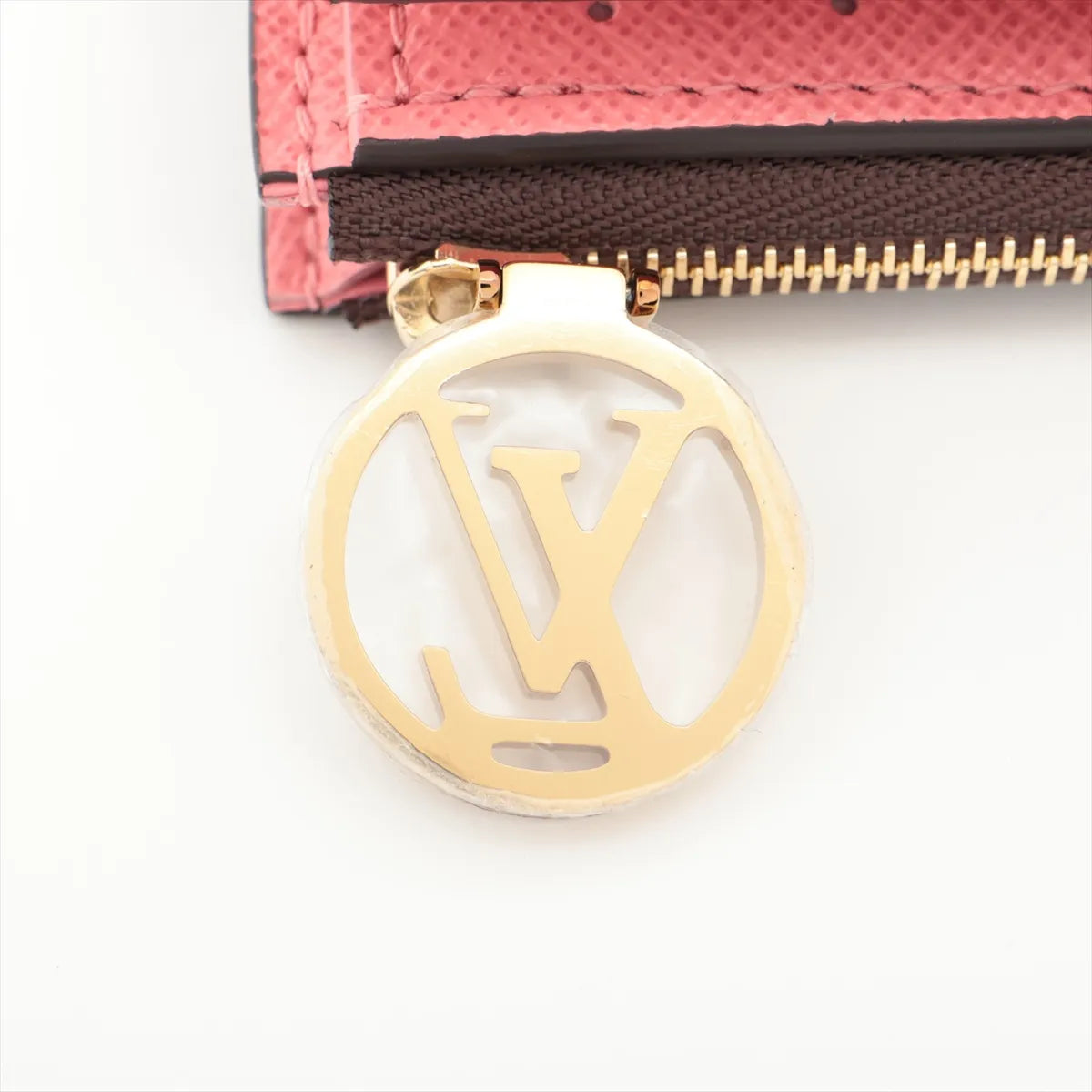 Louis Vuitton Monogram Lisa Compact Wallet Brown x Pink