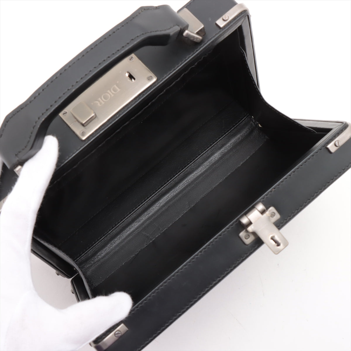Christian Dior CD Diamond Lock Case Two-Way Bag Black * PREORDER *