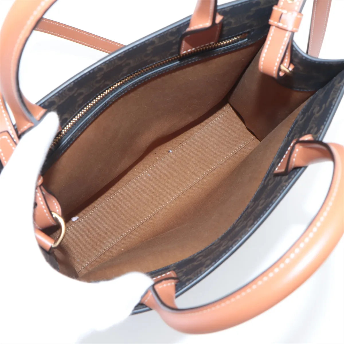 Celine Triomphe Vertical Cabas Two-Way Shoulder Bag Brown