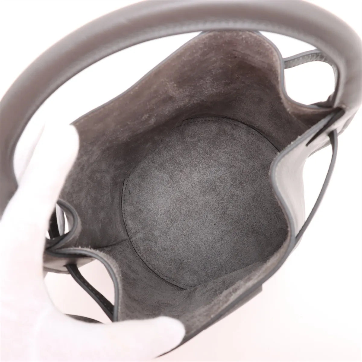 Celine Big Bag Bucket Leather Two-Way Handbag Gray