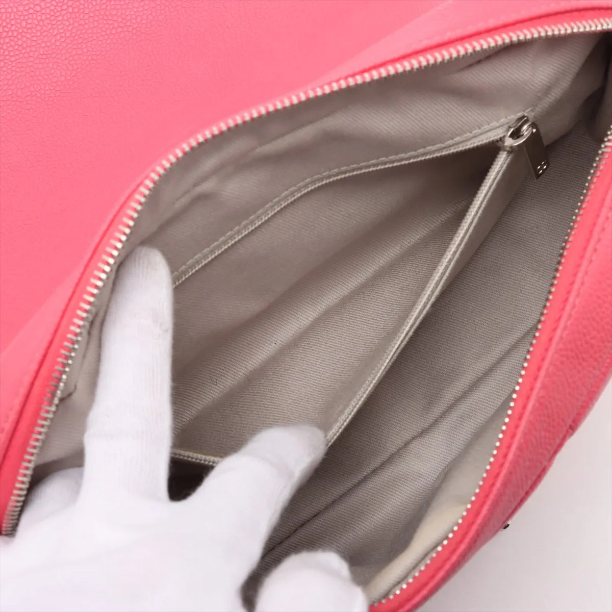 Chanel CC Logo Matelasse Single Flap Double Chain Bag Red