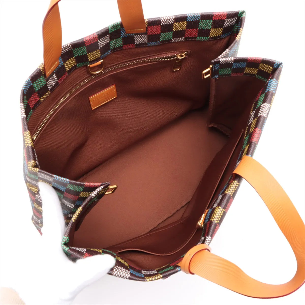 Louis Vuitton LV Vers United Damier Ebene Canvas Shopper Tote Bag MM Multicolor