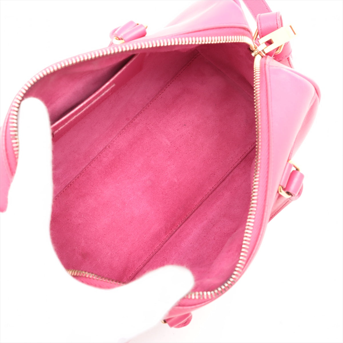 Saint Laurent Paris Baby Duffle Leather Two-Way Handbag Pink