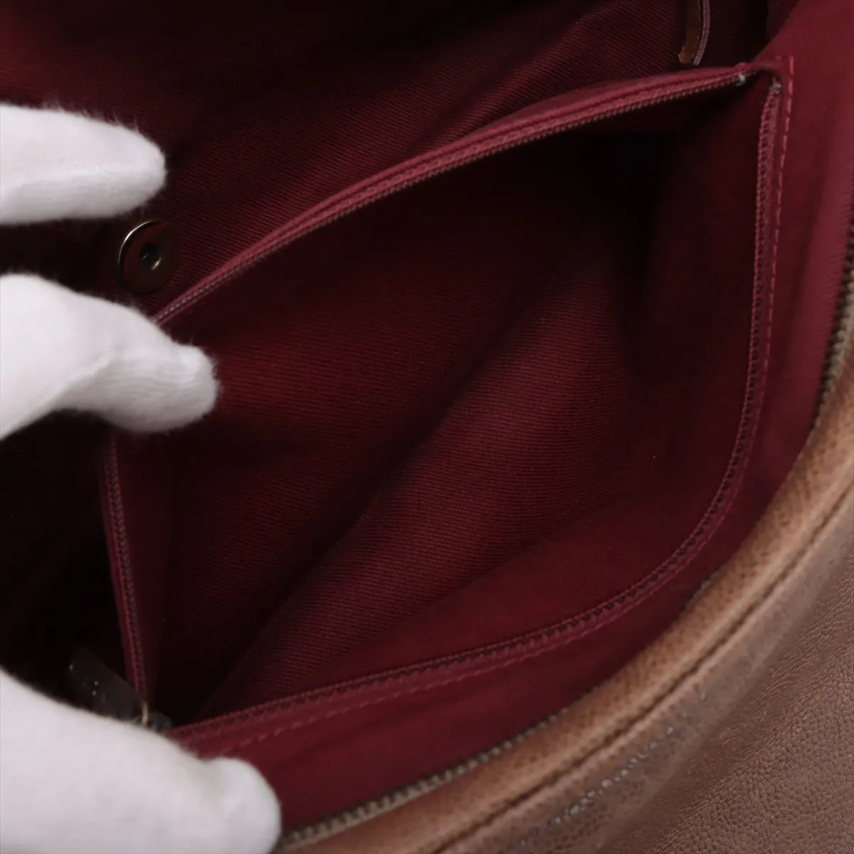 Chanel CC Logo Matelasse Caviar Skin Single Flap Double Chain Bag Brown