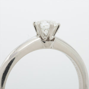 Quality Tiffany & Co. Solitaire Diamond Engagement Ring Platinum .4 CT