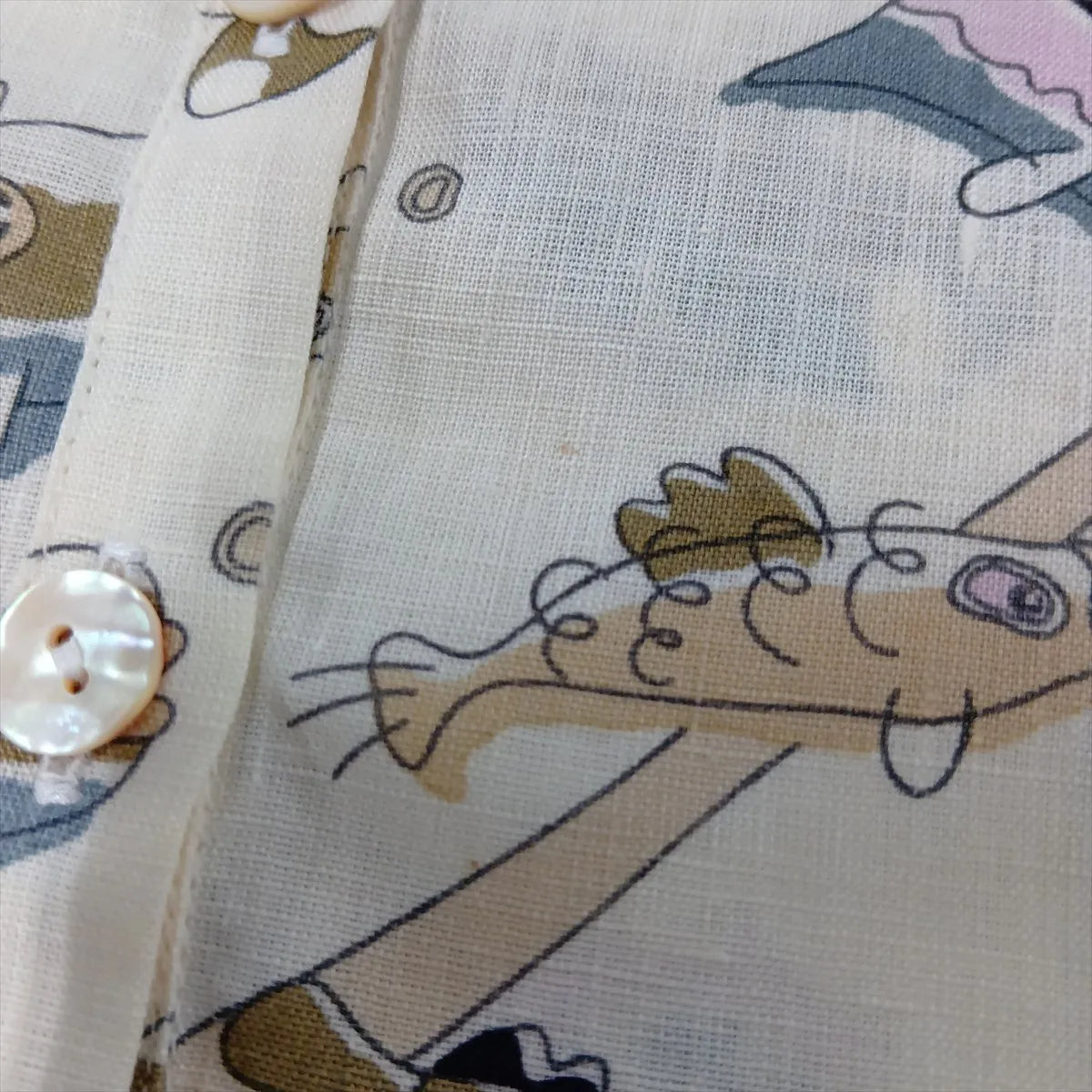 Hermes Margiela Linen Shirt Ivory