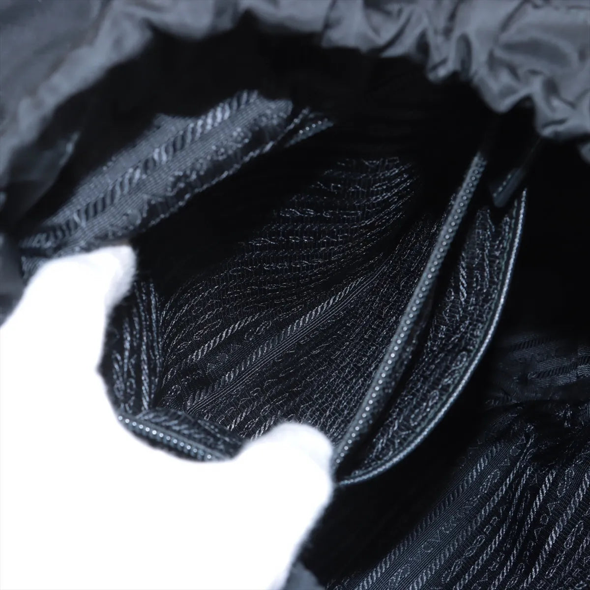 Prada Tessuto Nylon Leather Backpack Black