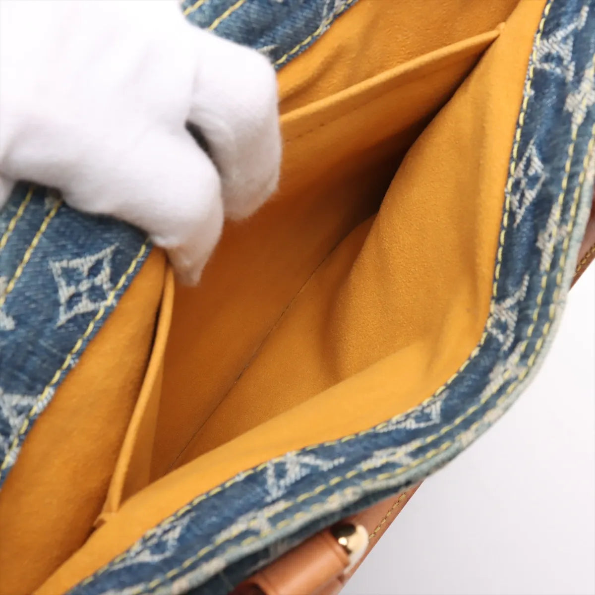 Louis Vuitton Monogram Denim Flat Shopper Blue