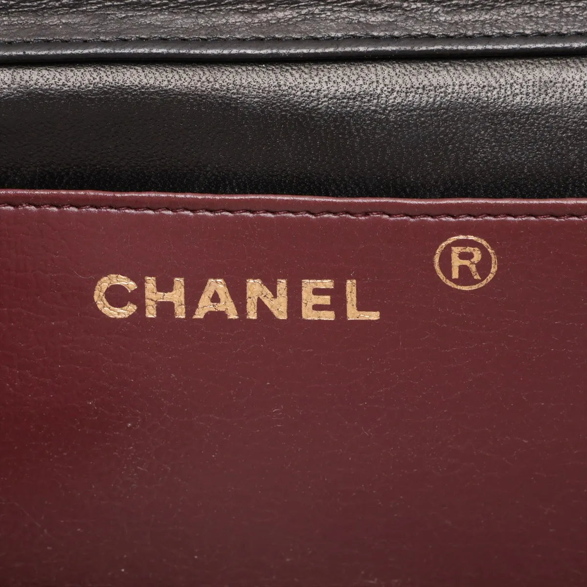 Chanel CC Logo Matelasse Lambskin Chain Shoulder Bag Black