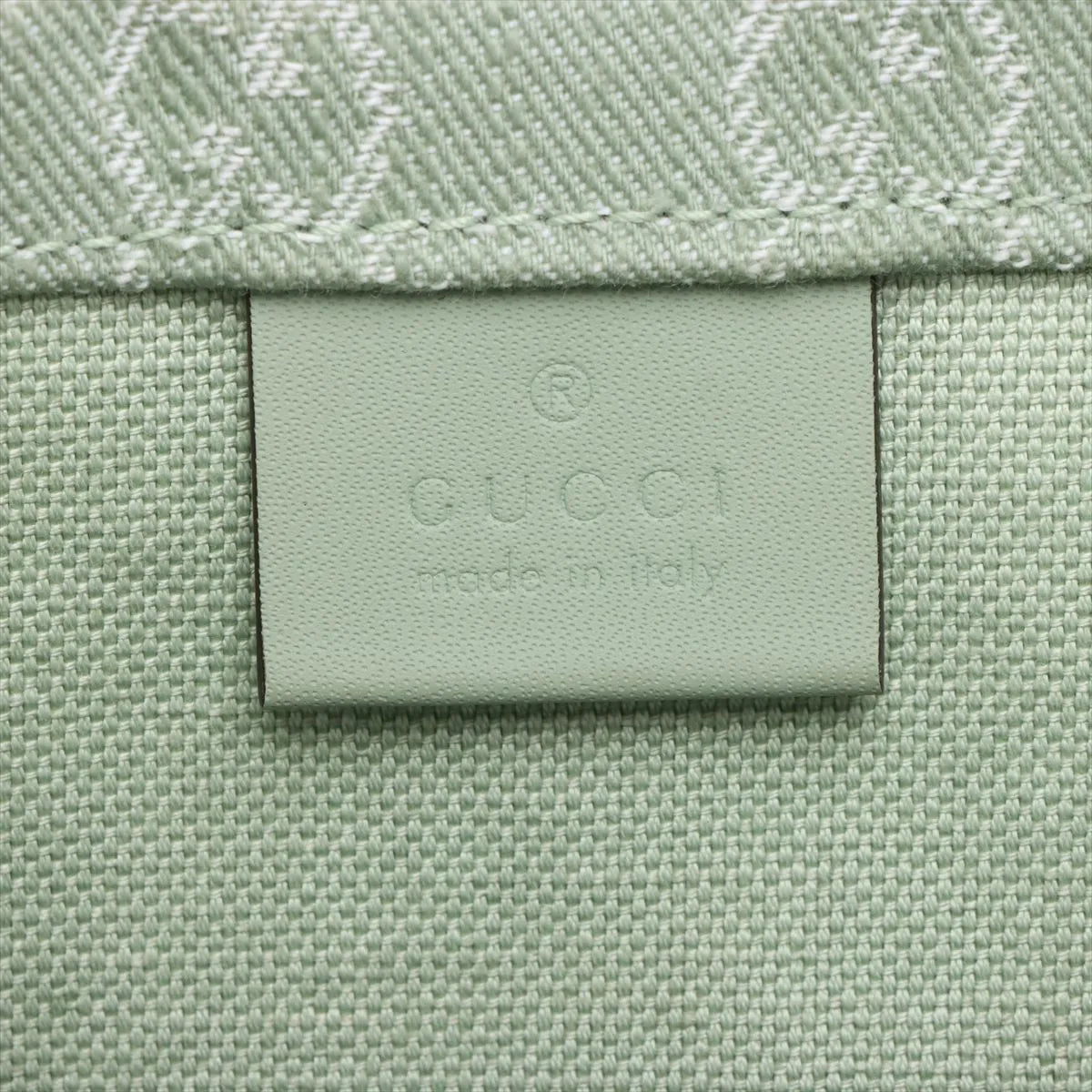 Gucci GG Logo Denim Tote Bag Green