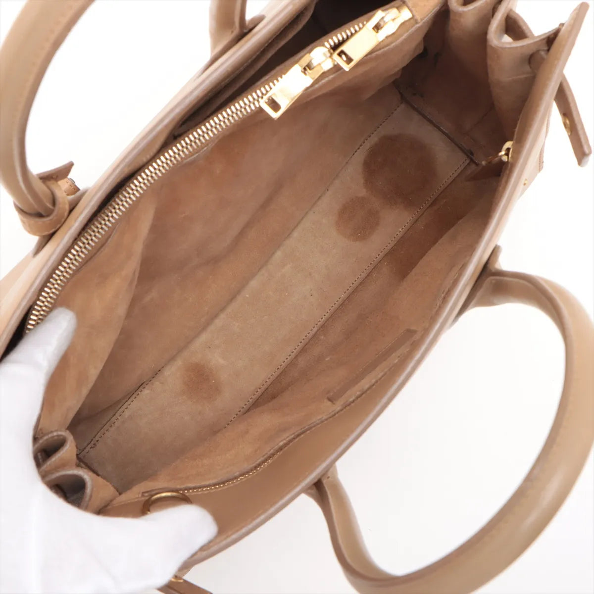 Balenciaga Sac de Jour Leather Two-Way Shoulder Bag Beige