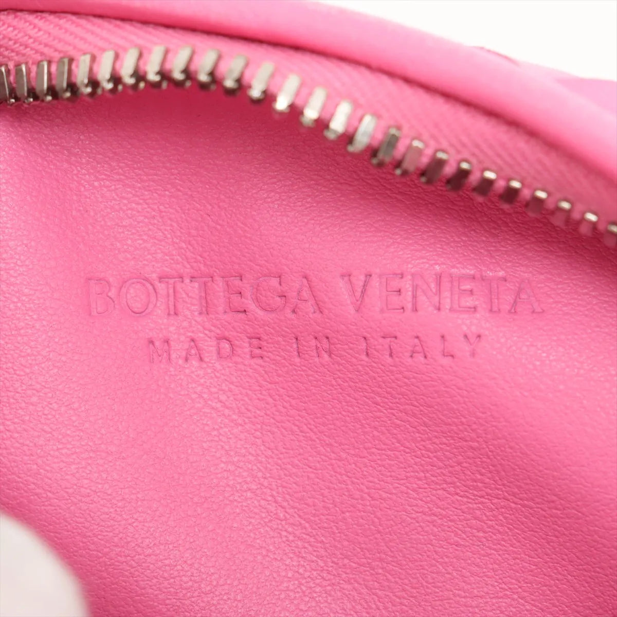 Bottega Veneta Intrecciato Mini Jodie Leather Handbag Pink