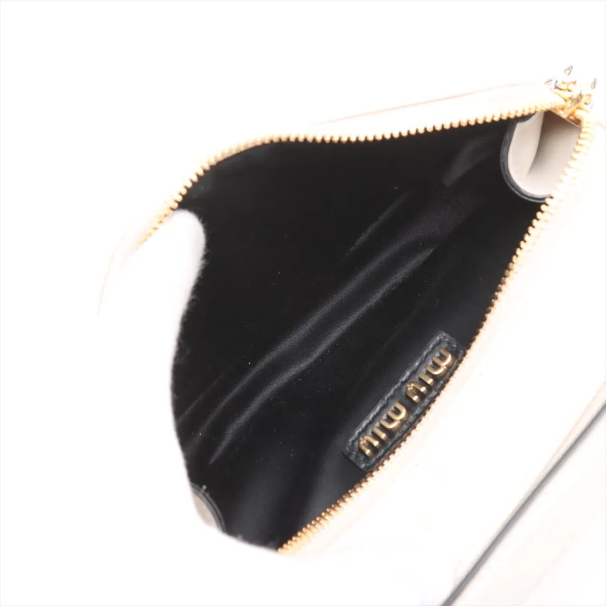 Miu Miu Leather Two-Way Handbag White