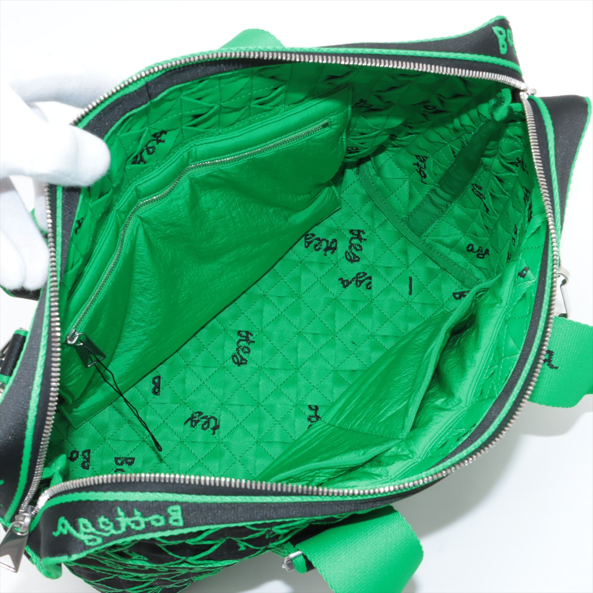Bottega Veneta Webbing Polyester Two-Way Tote Bag Green x Black * PREORDER *