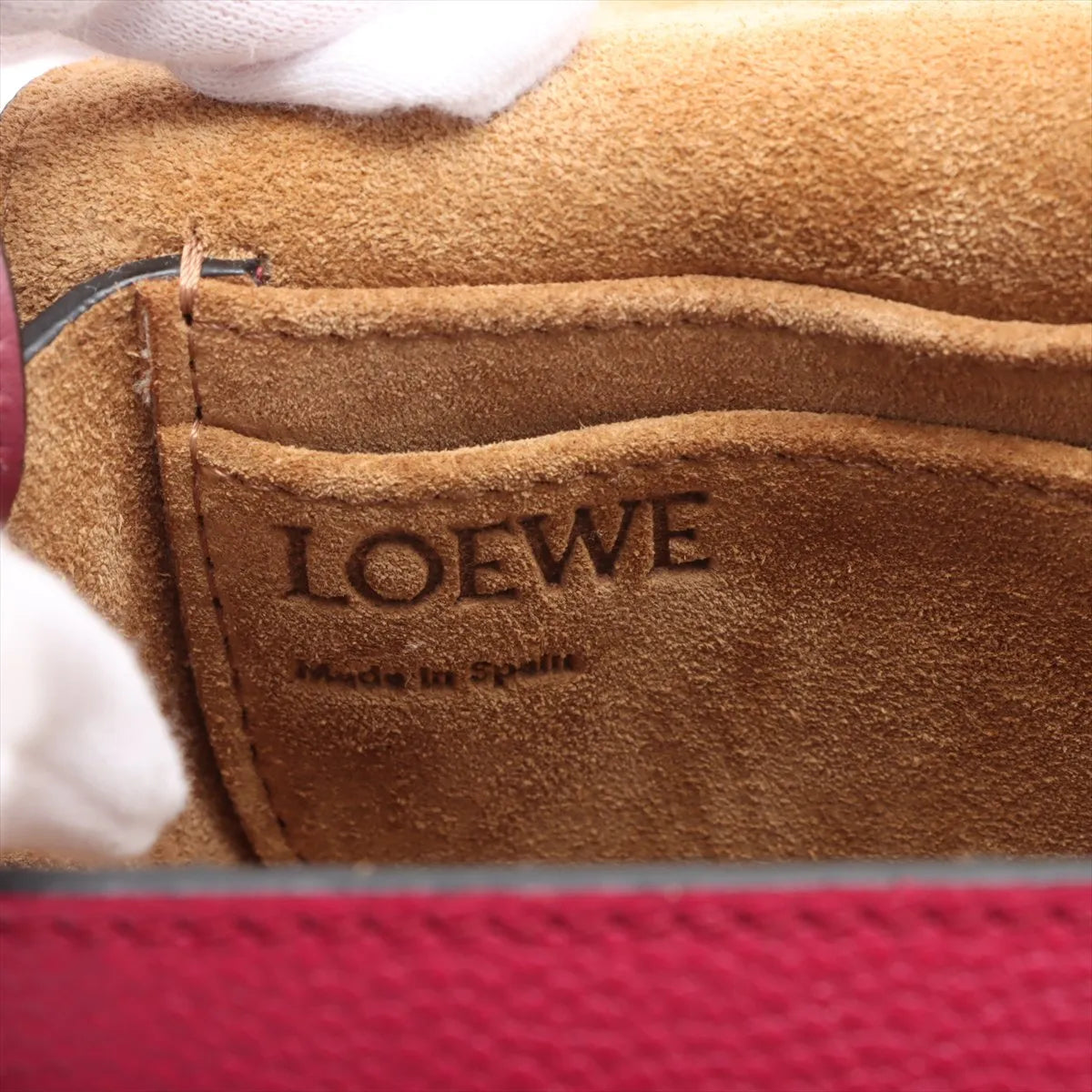 Loewe Mini Gate Leather Shoulder Bag Red