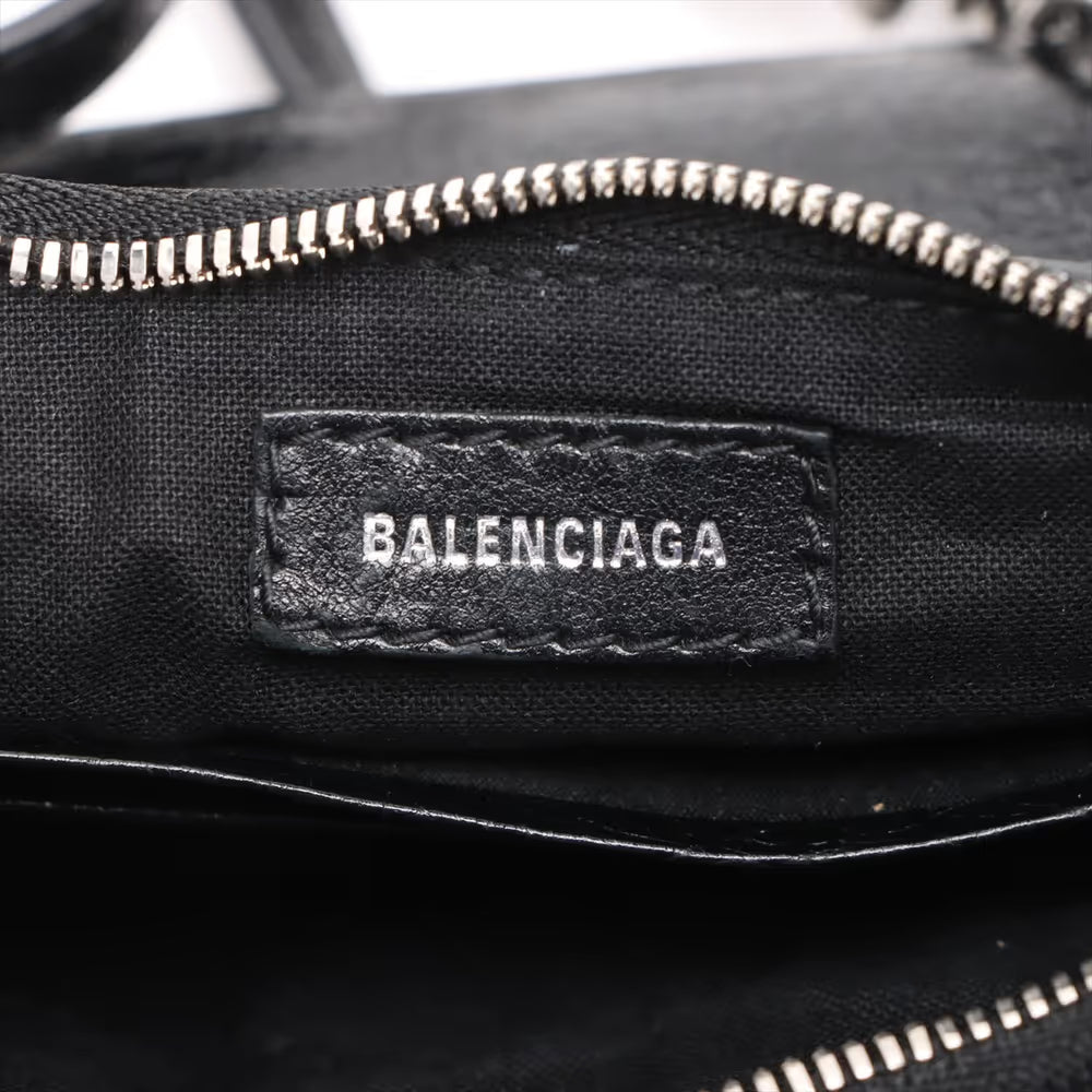 Balenciaga Le Cagole Mini Leather Two-Way Shoulder Bag Black