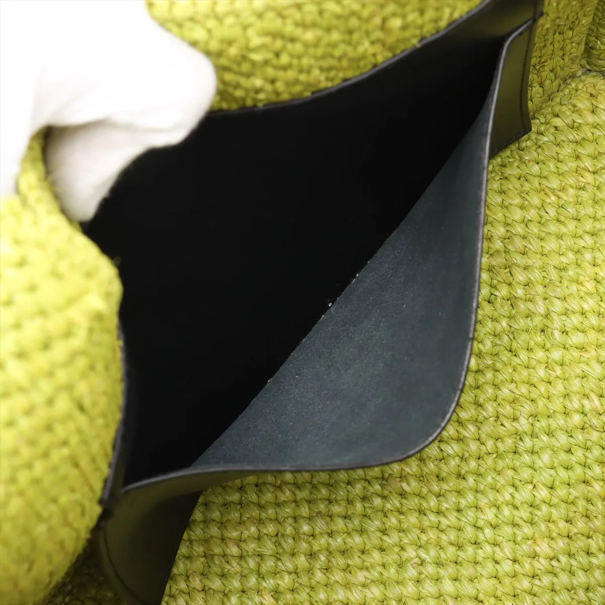 Loewe Raffia Medium Tote Bag Apple Green