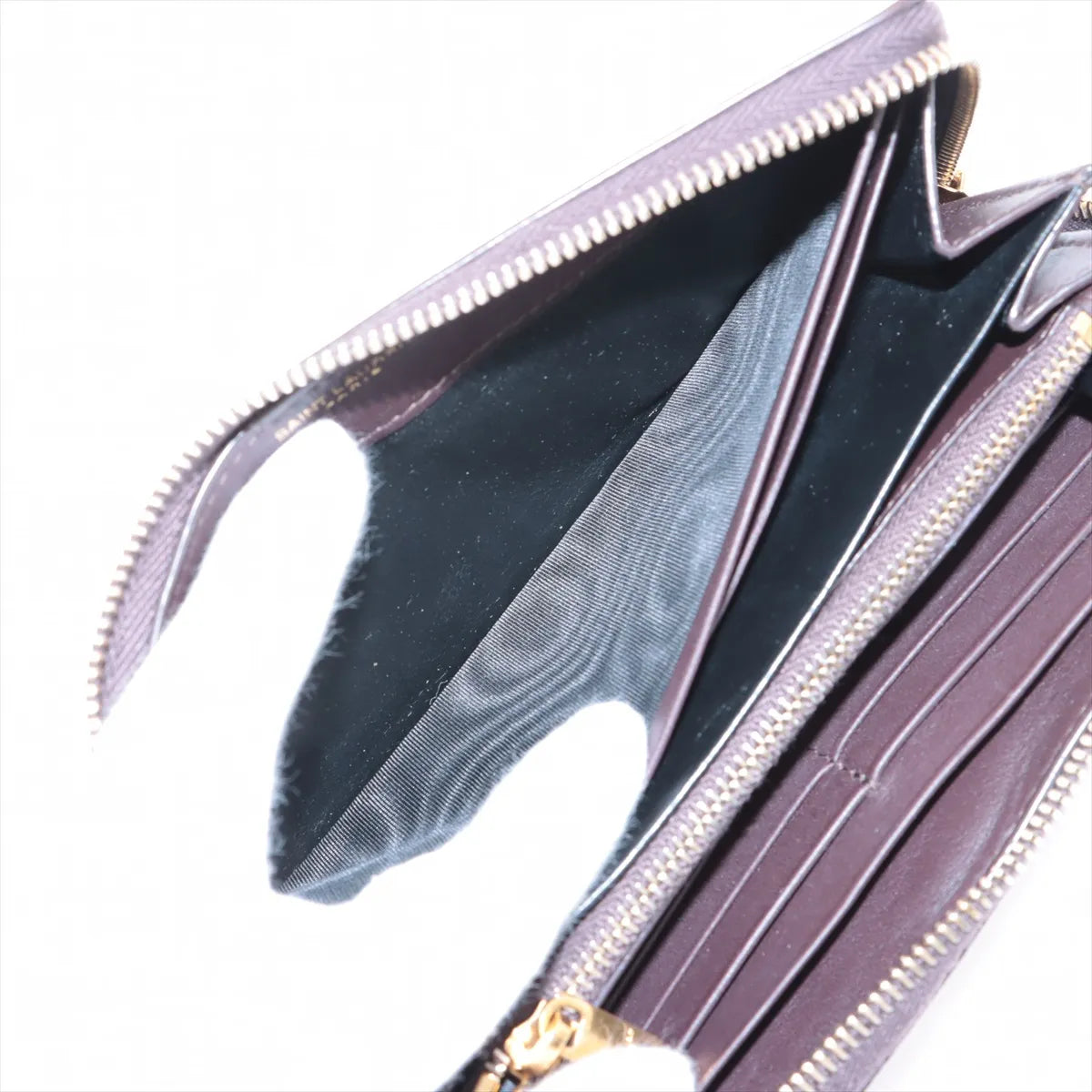 Saint Laurent Paris YSL Leather Zippy Wallet Brown