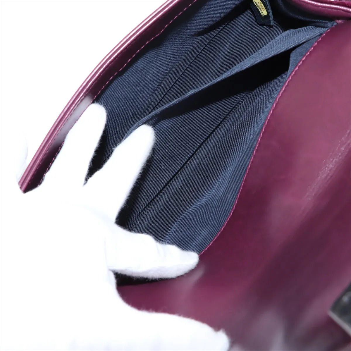 Chanel Boy CHANEL 25 Tweed x Velvet Chain Shoulder Bag Bordeaux