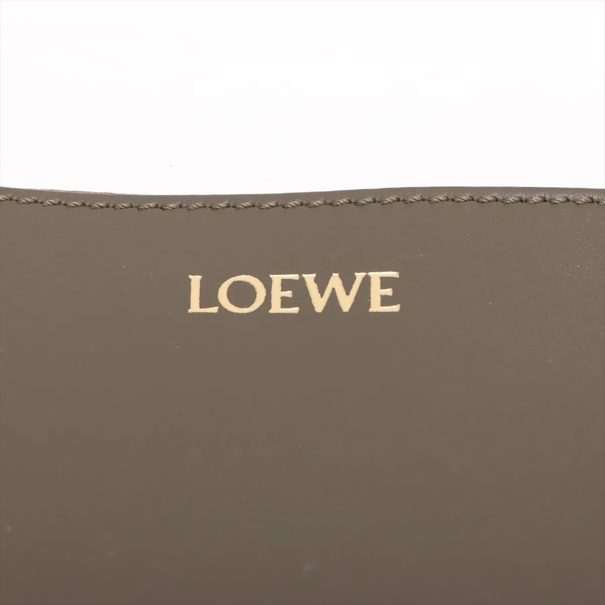 Loewe Puzzle Fold Medium Leather Tote Bag Khaki