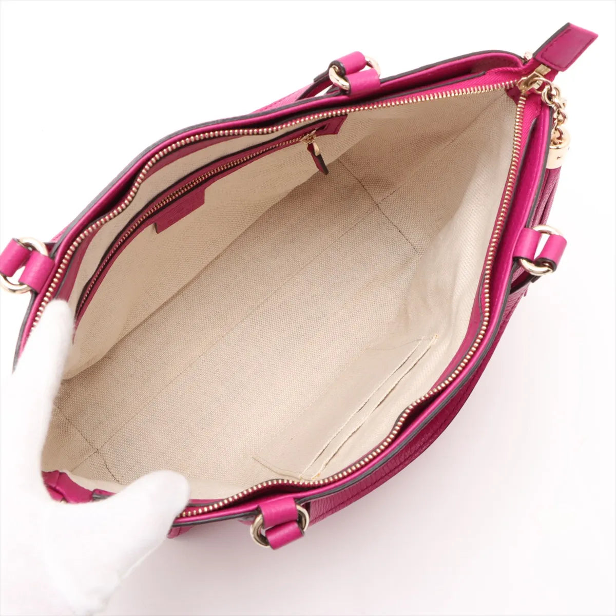 Gucci Soho Leather Two-Way Handbag Pink