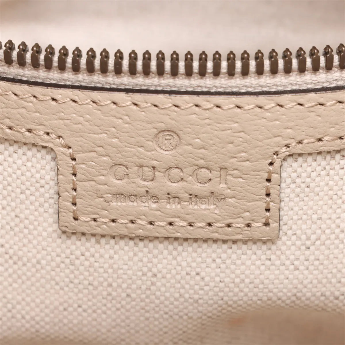 Gucci GG Supreme Ophidia Leather Shoulder Bag Beige