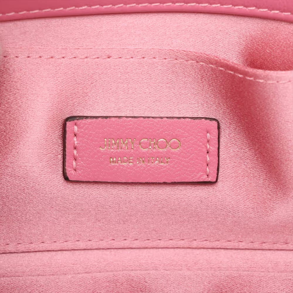 Jimmy Choo Varenne Mini Satin x Beads Shoulder Bag Pink