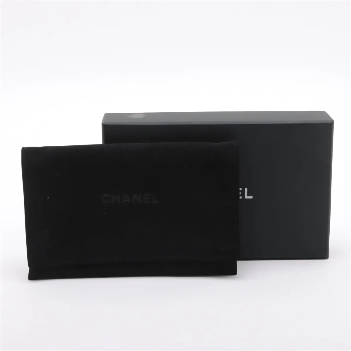 Chanel CC Logo Matelasse Caviar Skin Card Case Black