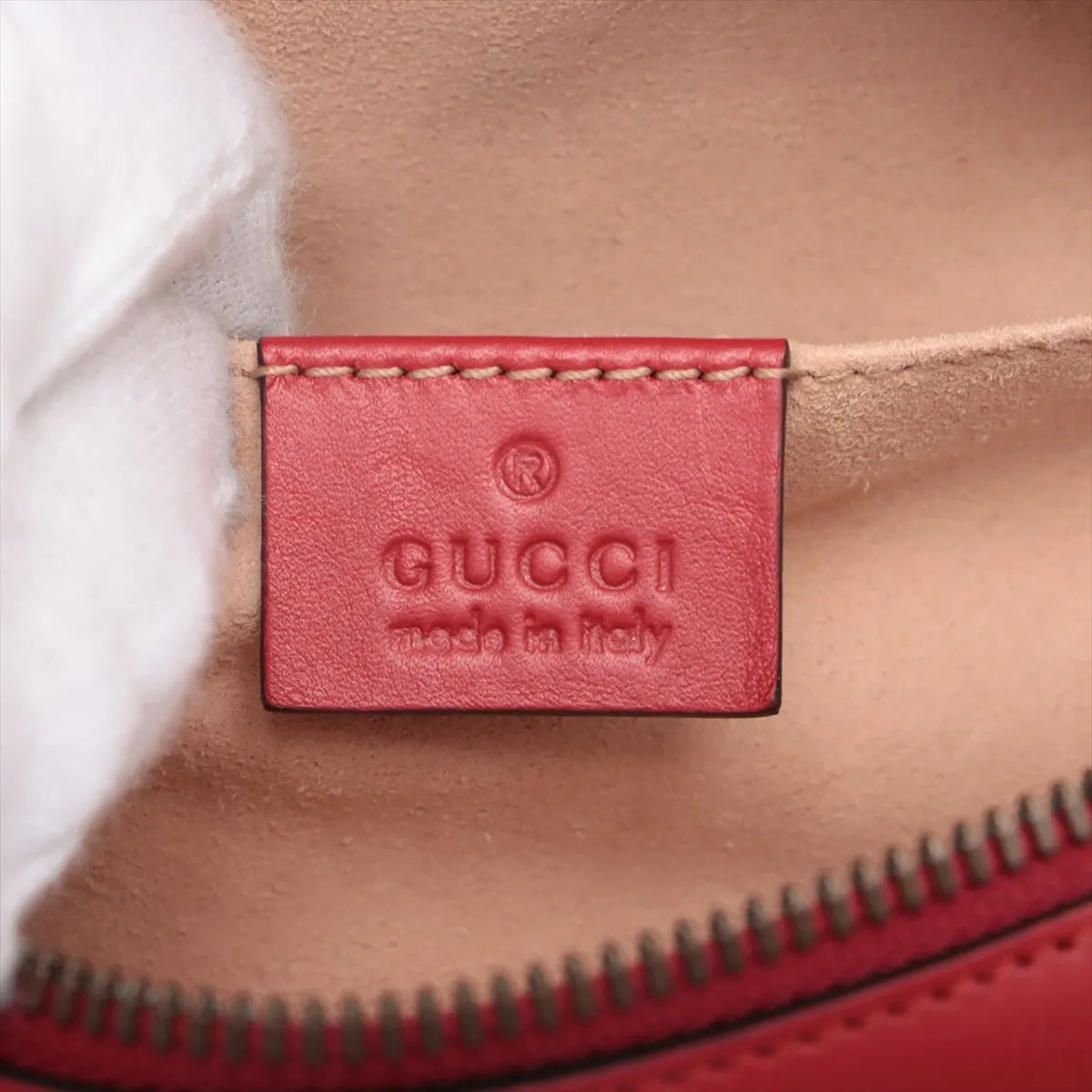 Gucci GG Marmont Leather Waist Bag Red