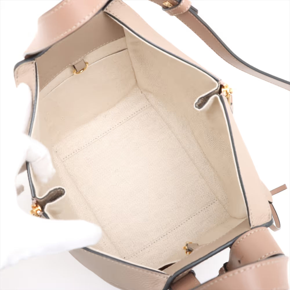Loewe Hammock Leather Two-Way Handbag Beige