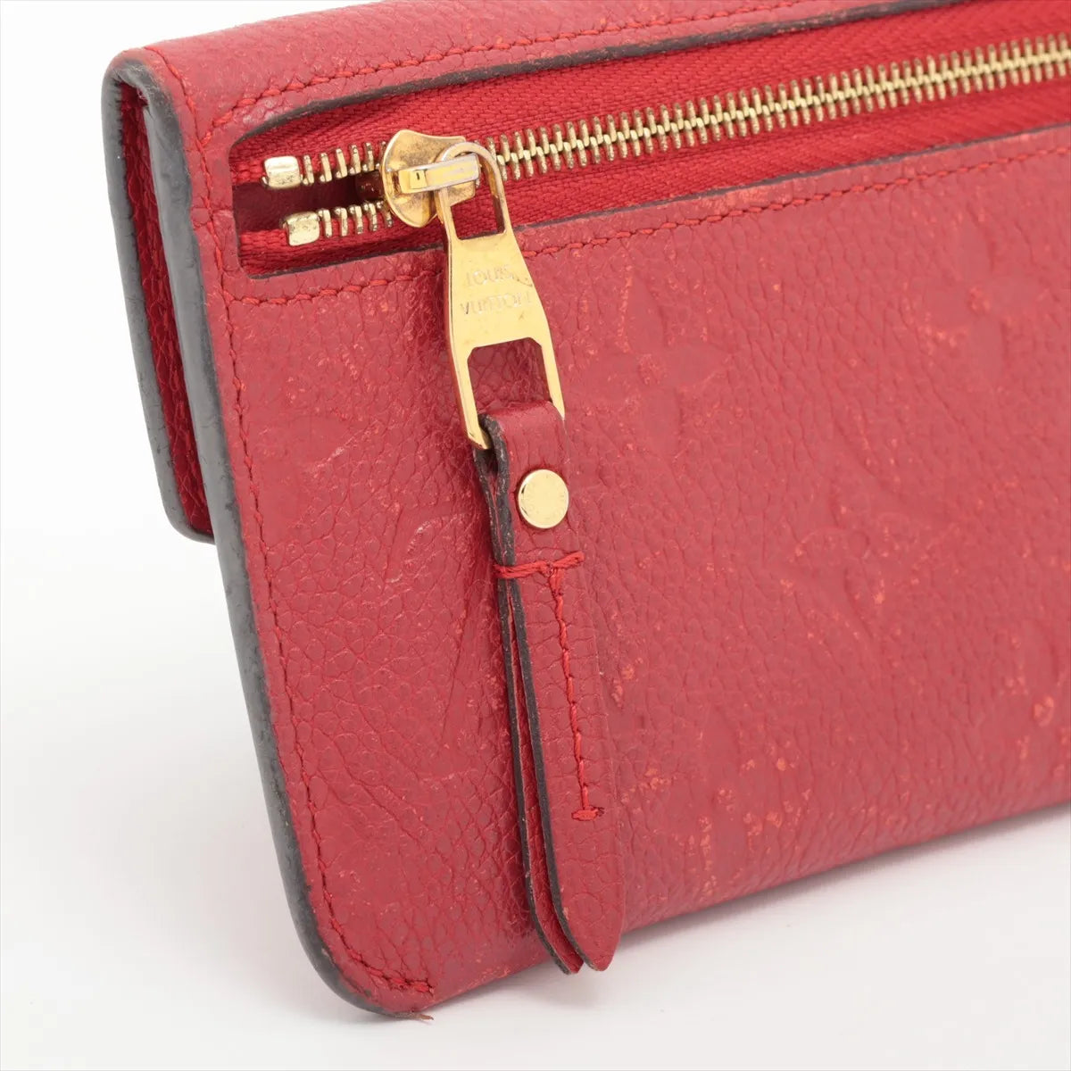 Louis Vuitton Monogram Empreinte Pochette Coin Purse Red