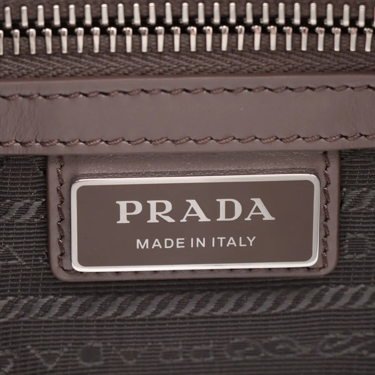 Prada Robot Leather Charm Shoulder Bag Greige