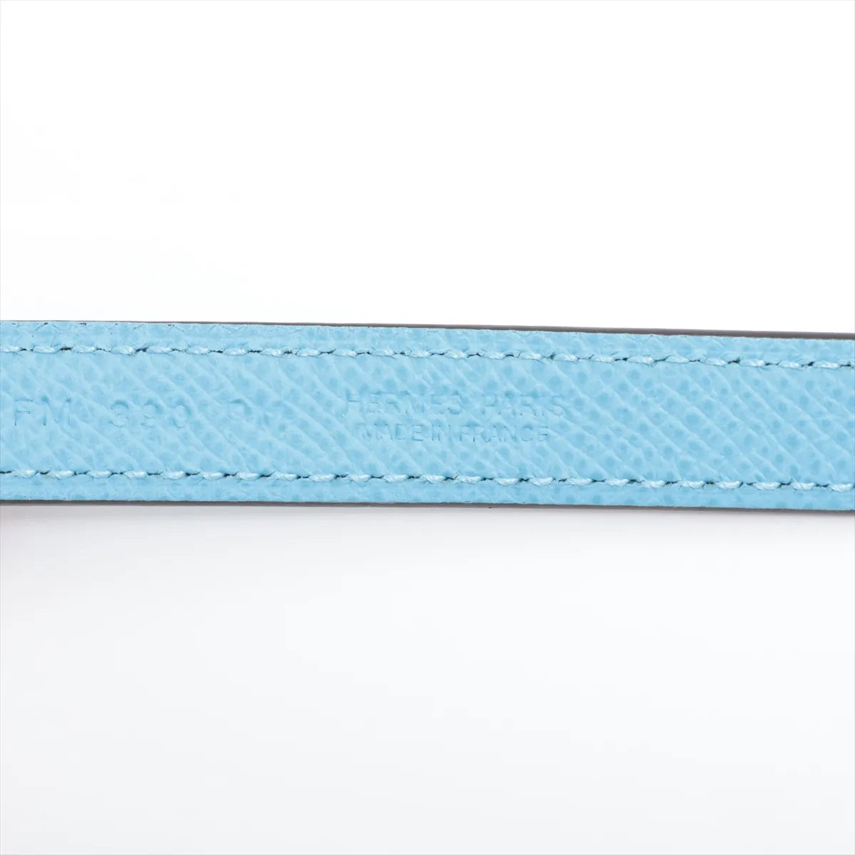 Hermès Lucky 15 Reversible Cadena Lock Leather Belt Blue