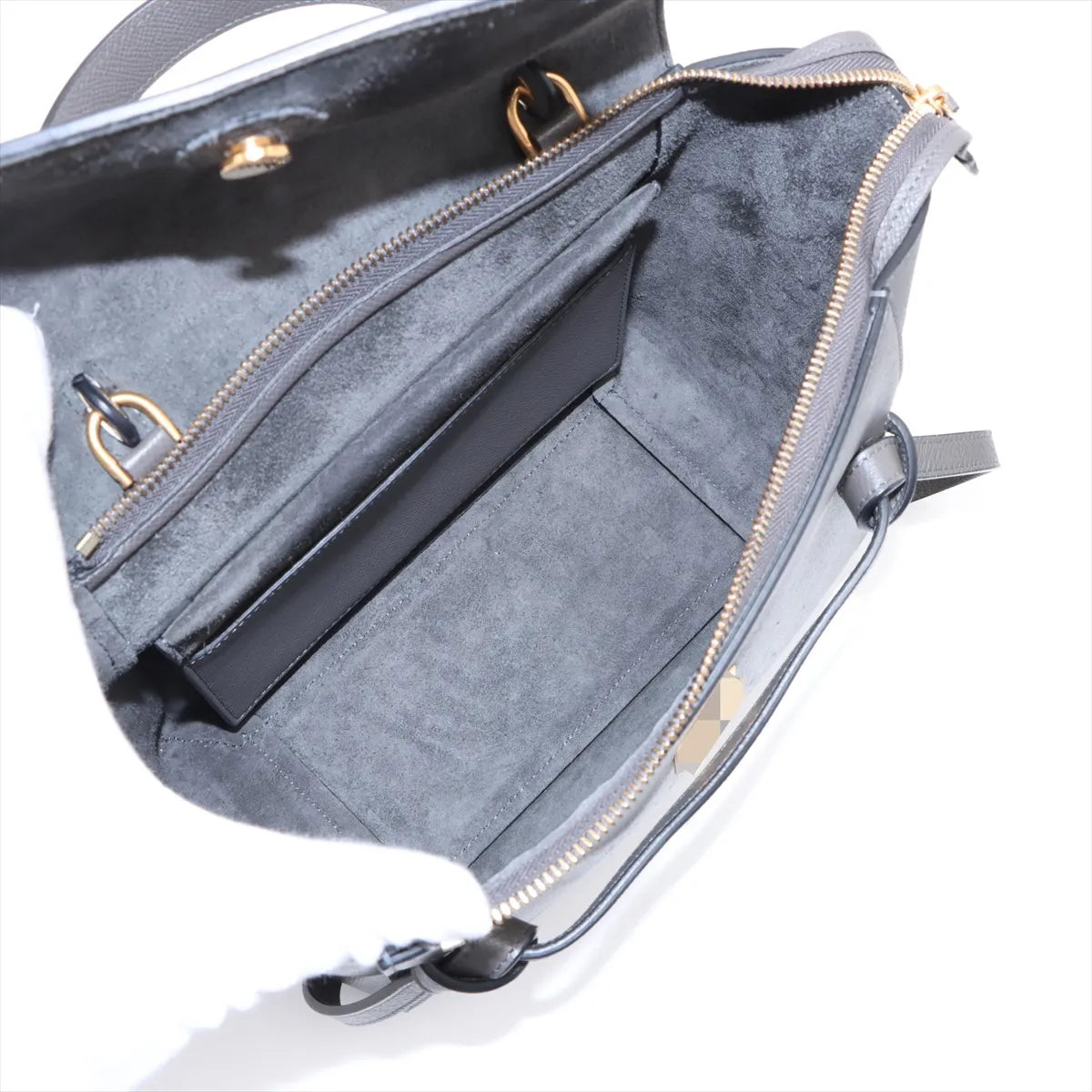 Celine Belt Bag Micro Leather Two-Way Shoulder Bag Gray