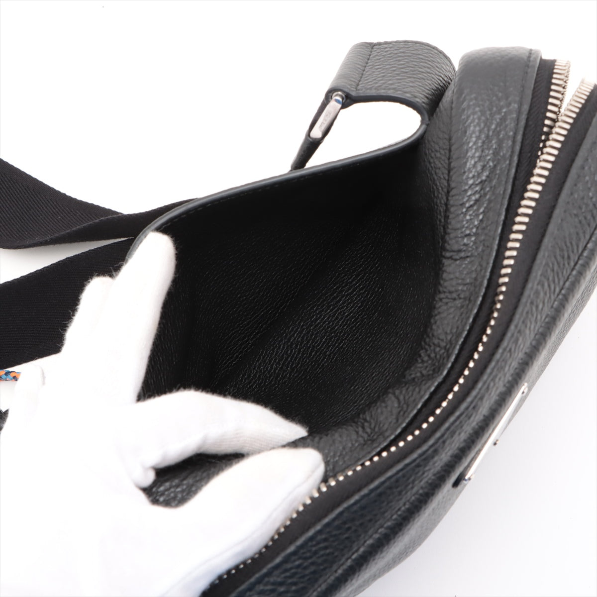 Prada Vitello Daino Leather Sling Bag Black with charm * PREORDER *