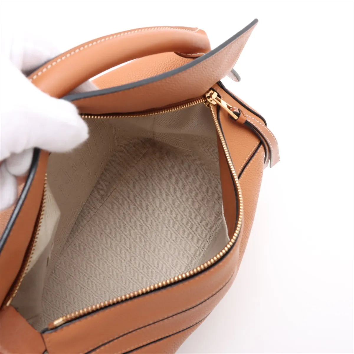 Loewe Puzzle Leather Two-Way Shoulder Bag Brown