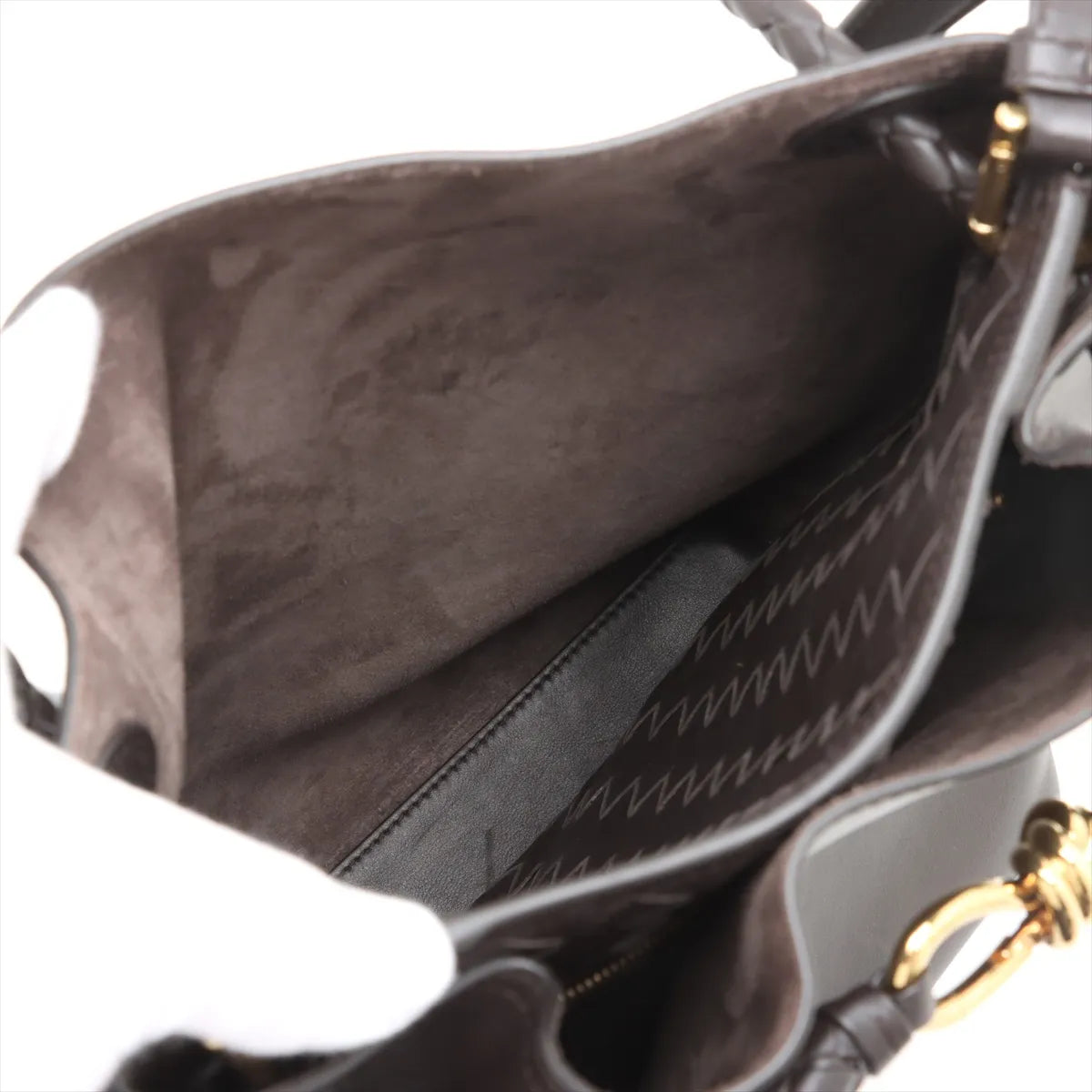 Bottega Veneta Andiamo Leather Two-Way Bucket Bag Brown