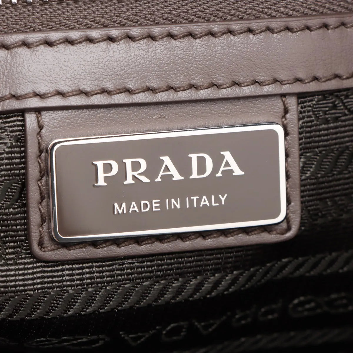 Prada Vitello Daino Leather Shoulder Bag Greige