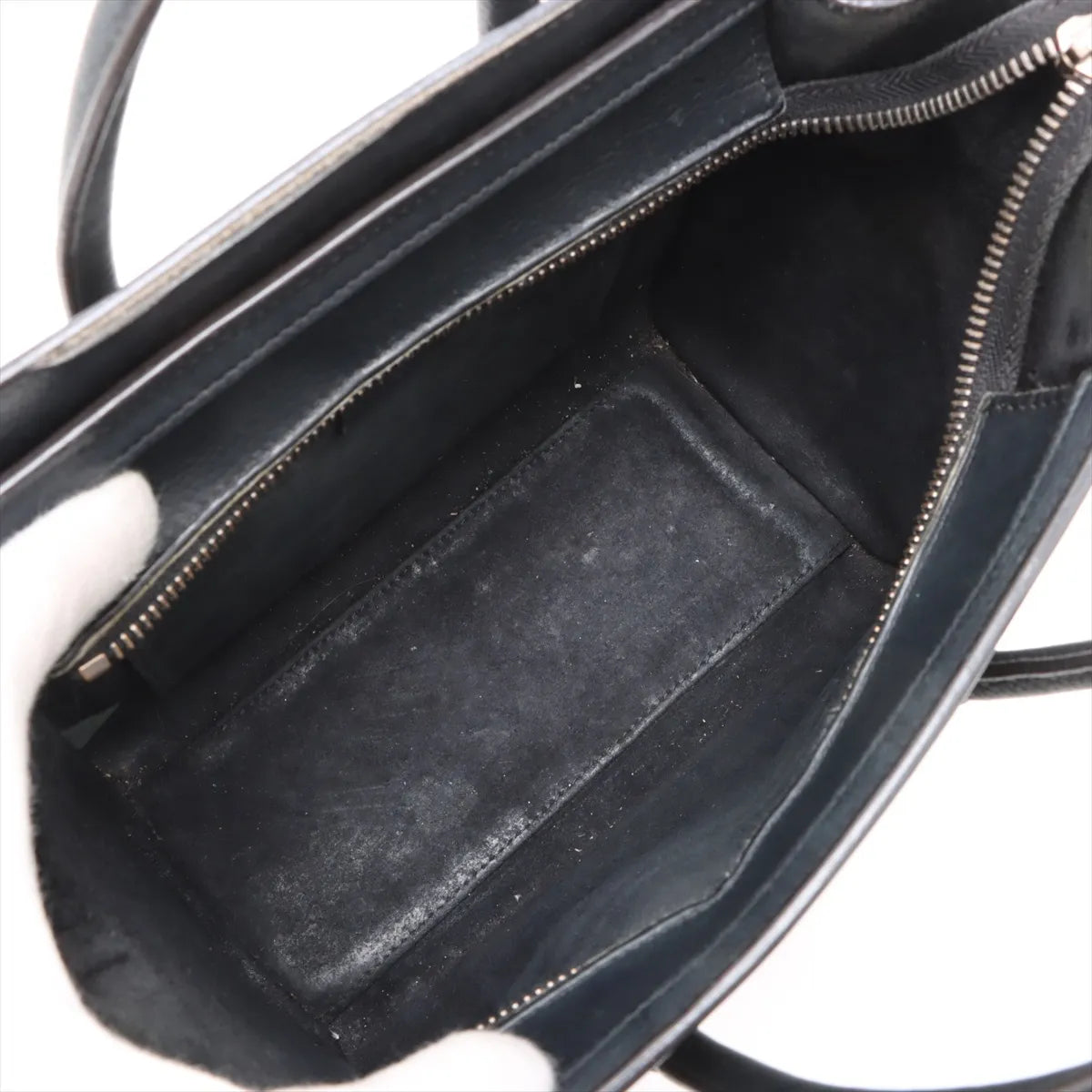 Celine Luggage Nano Shopper Leather Two-Way Handbag Black