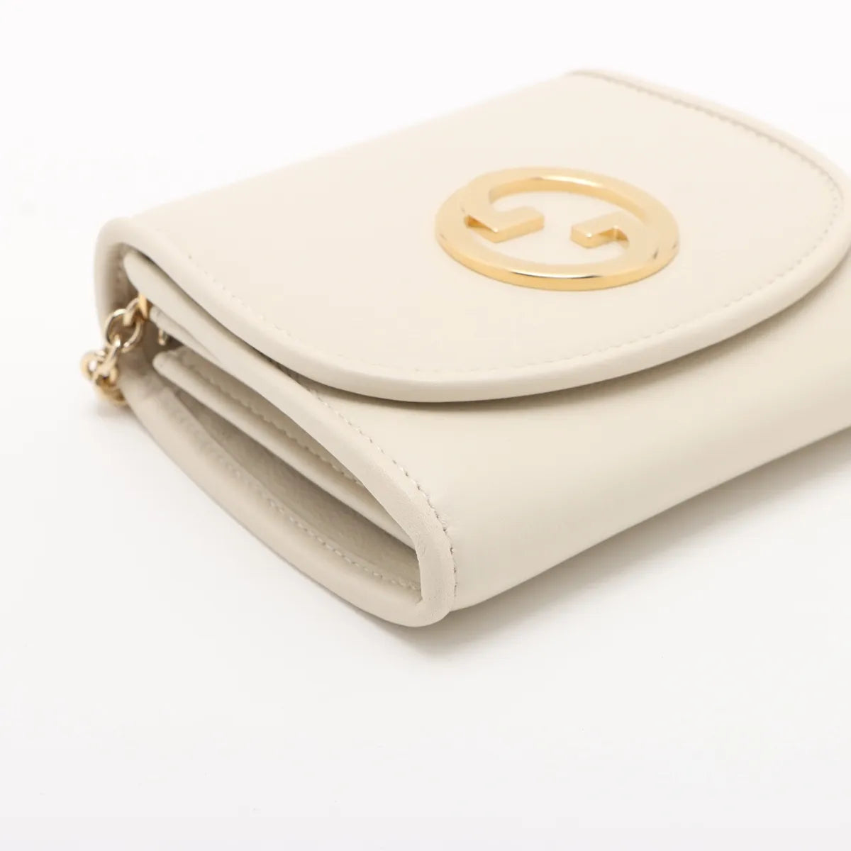 Gucci Blondie Leather Chain Shoulder Bag White