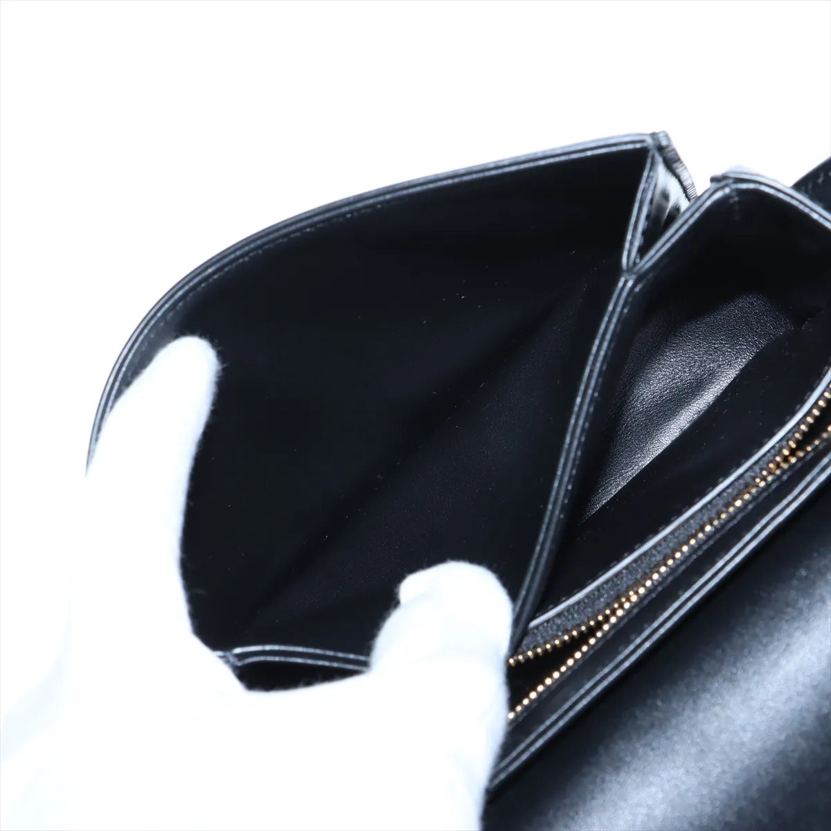 Designer Celine Triomphe Teen Leather Shoulder Bag Black