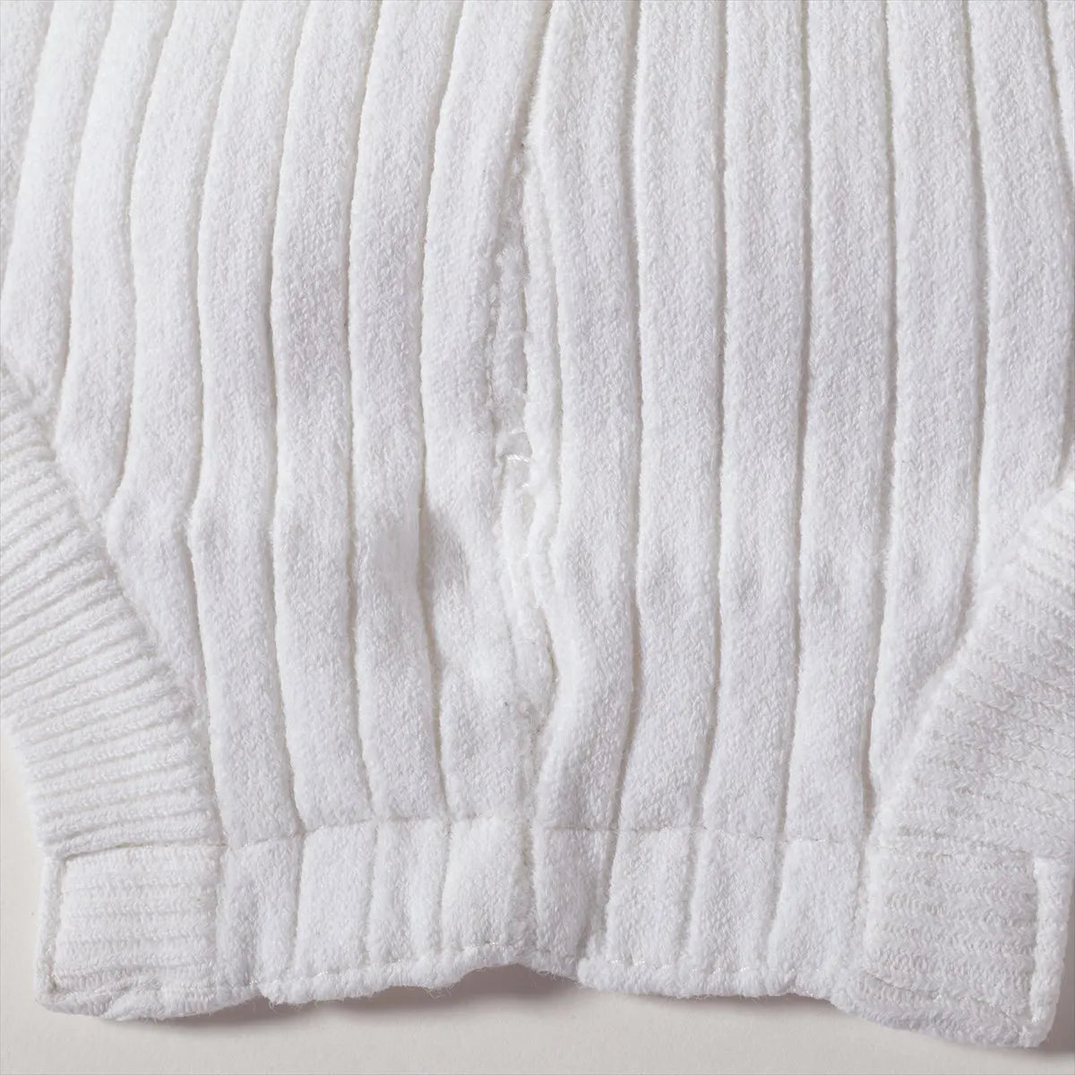 Valentino Rayon Ribbed Long Sleeve Bodysuit White